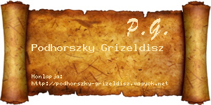 Podhorszky Grizeldisz névjegykártya